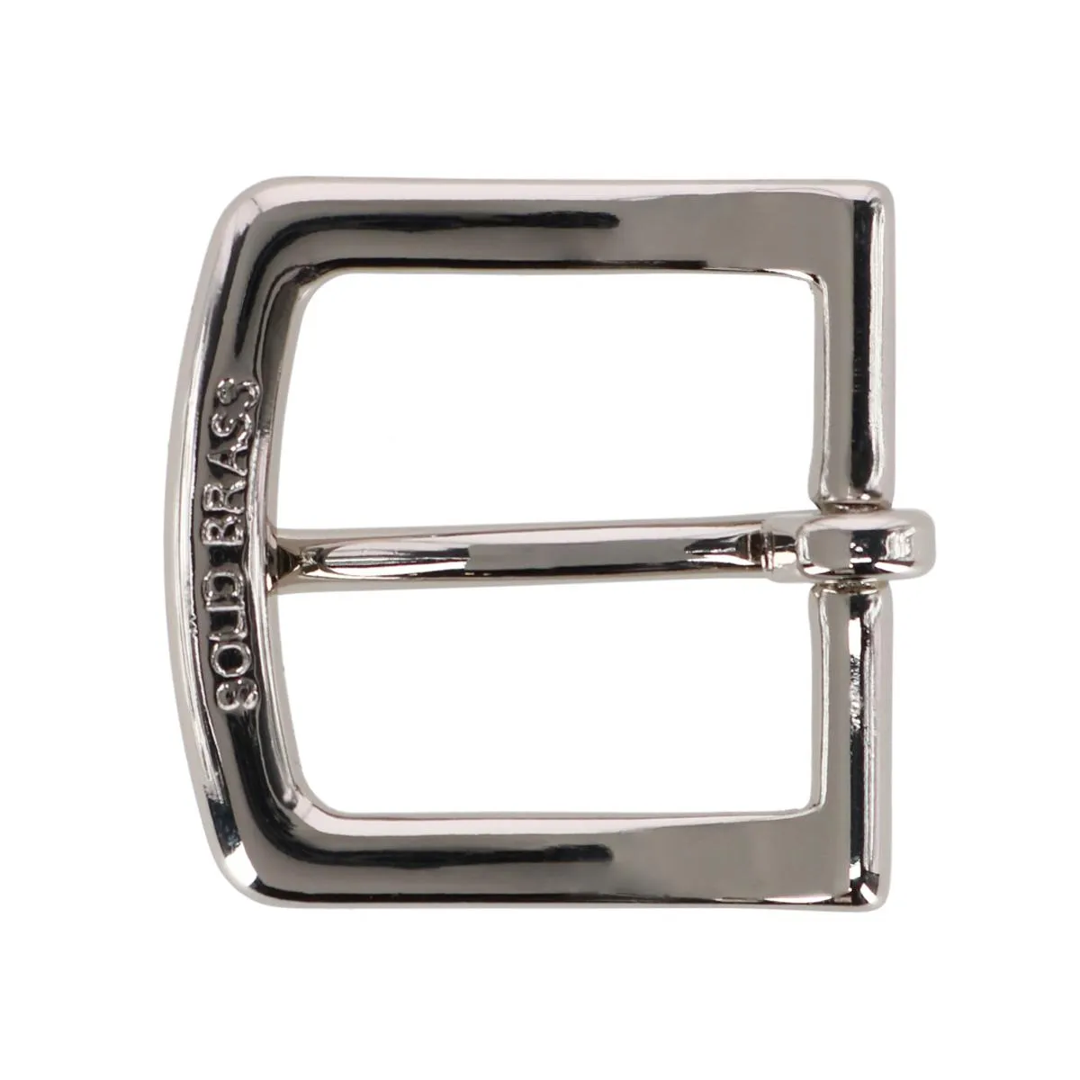 32mm Solid Brass Polished Silver Single Prong Buckle