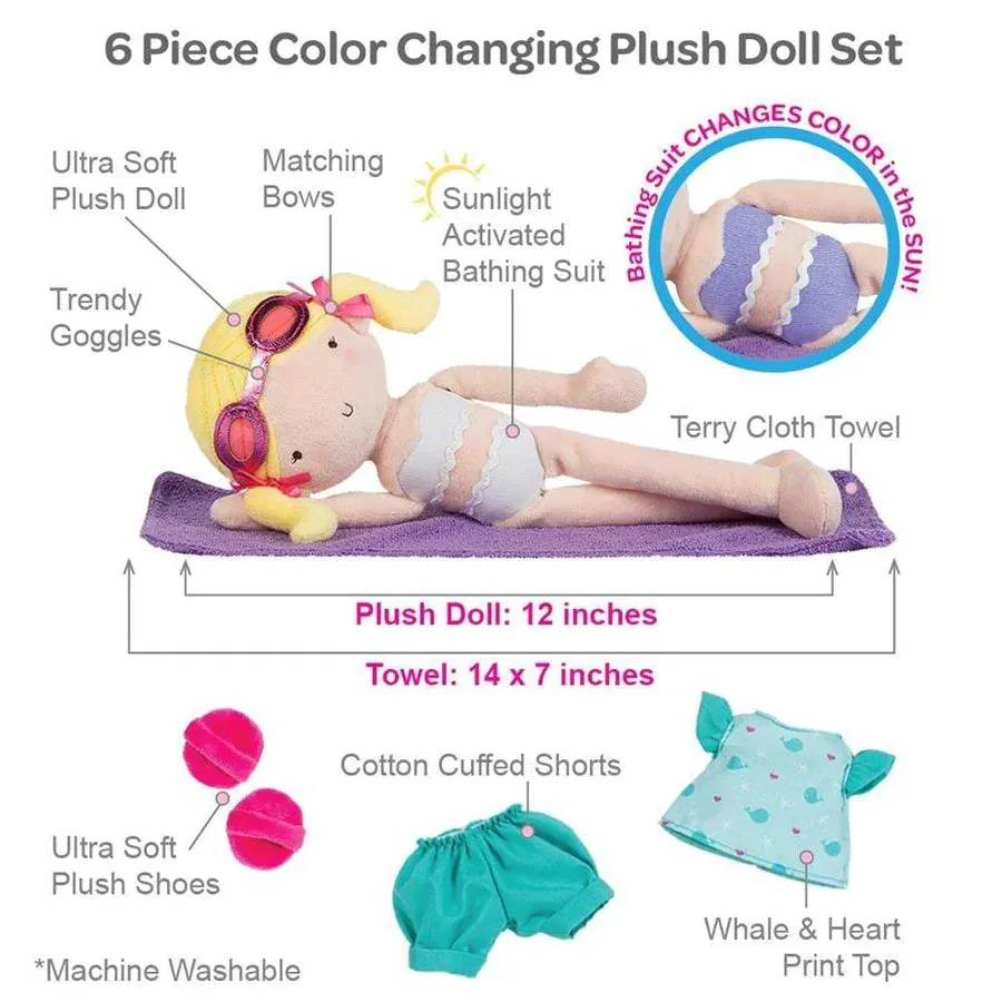 Adora Sunshine Friends Color-Changing Plush Doll & Doll Clothes Set - Summer