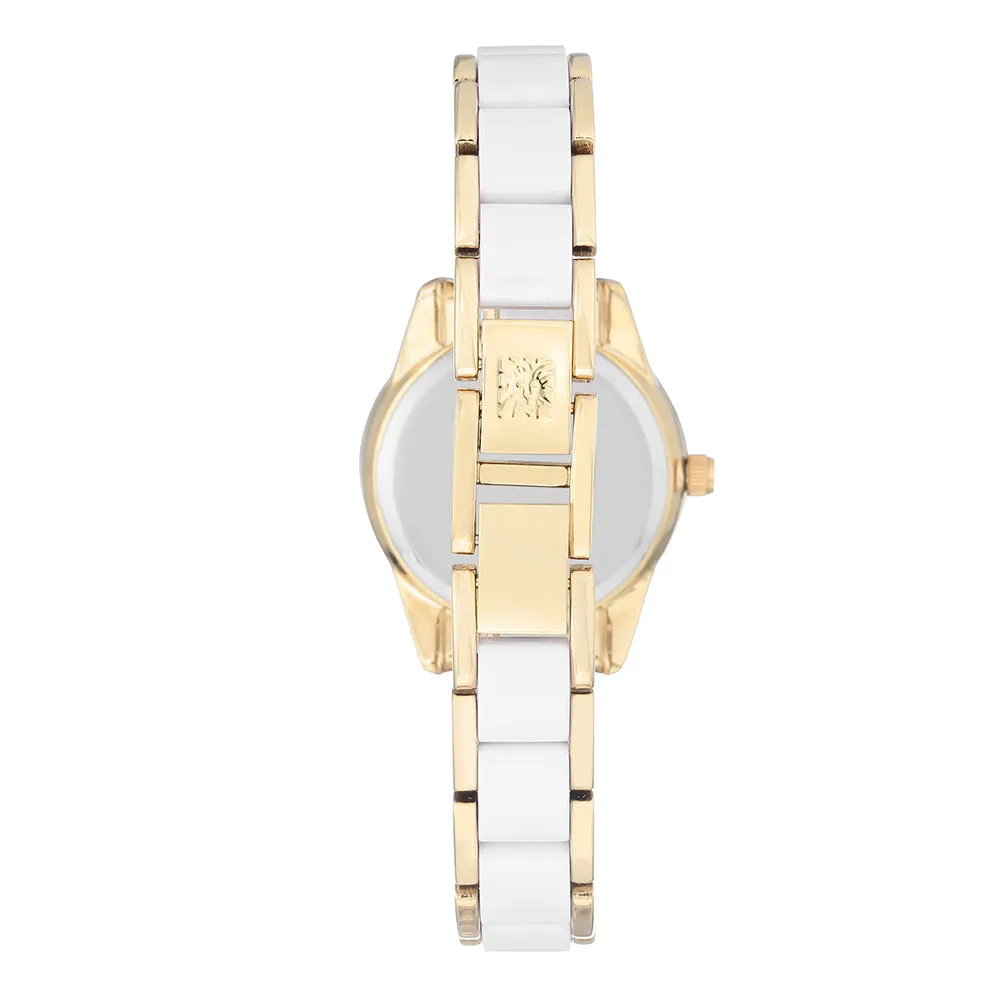 Anne Klein Two-Tone Band White Dial Women's Watch - AK3212WTGB