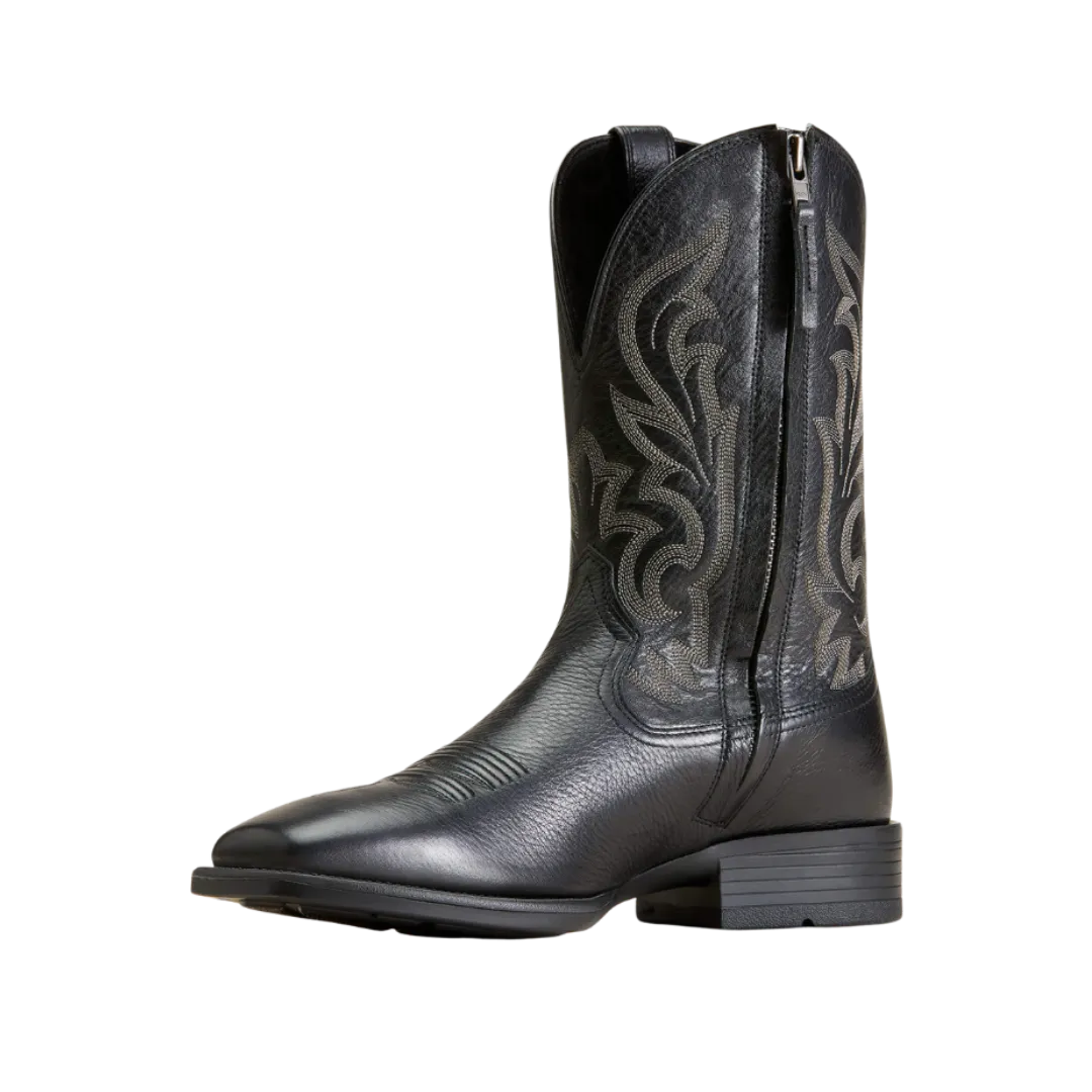 Ariat Men's Black Deertan Slim Zip Ultra Western Boot