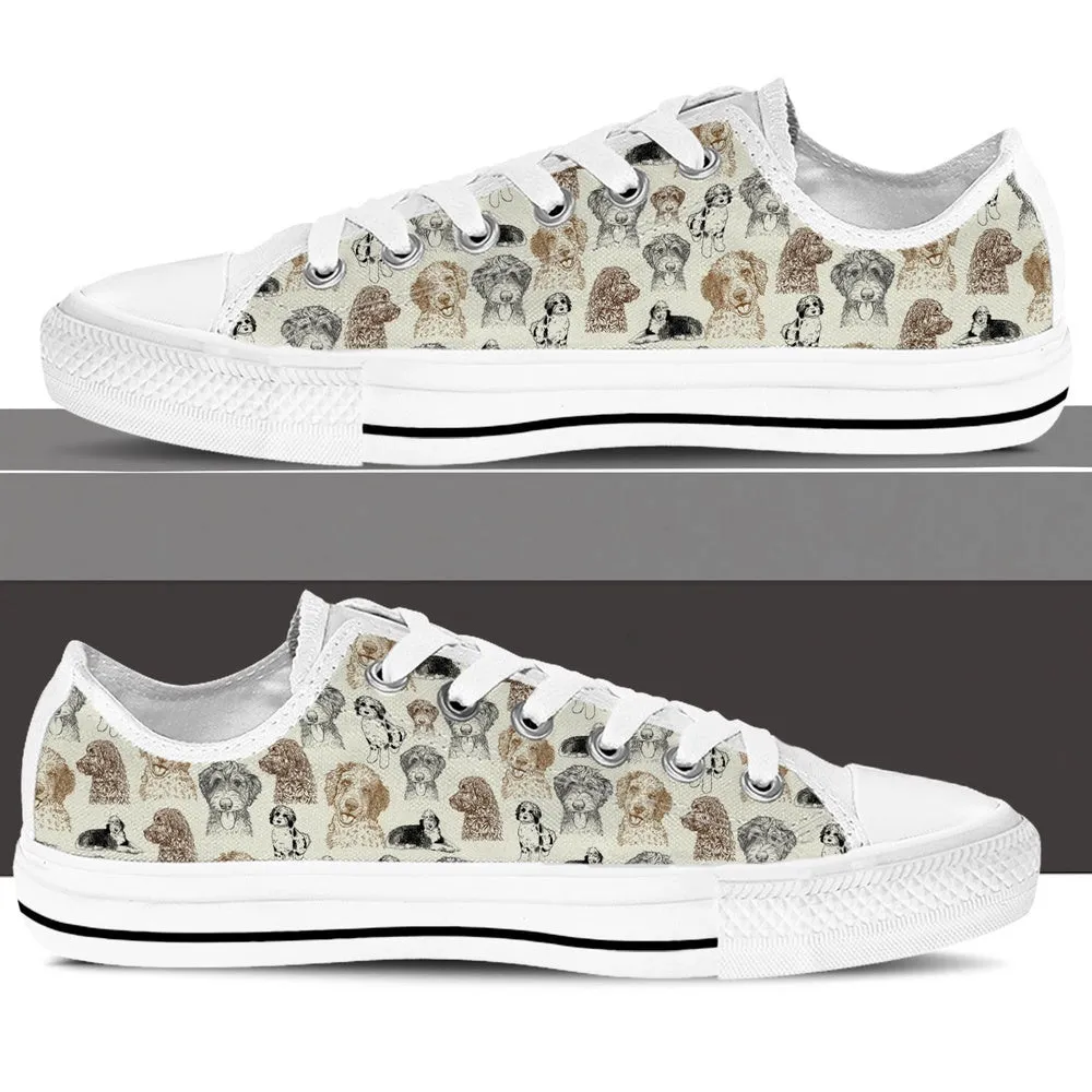 Aussiedoodle Low Top Shoes - Low Top Sneaker, Dog Printed Shoes, Canvas Shoes For Men, Women