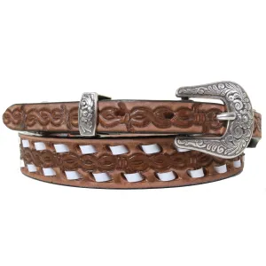 B1148 - Pecan Vintage Buck Stitch Belt