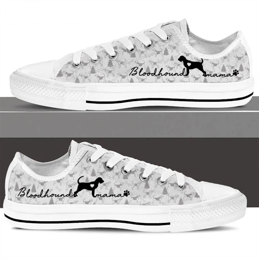 Bloodhound Low Top, Dog Printed Shoes, Canvas Shoes For Men, Women