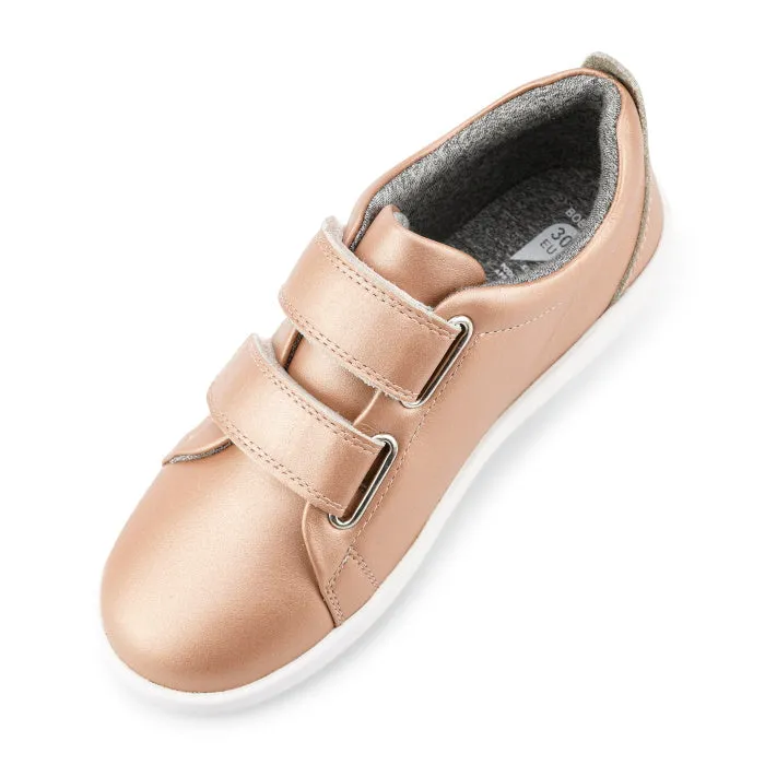 Bobux Kids   Plus Grass Court Rose Gold Velcro Trainers 832455