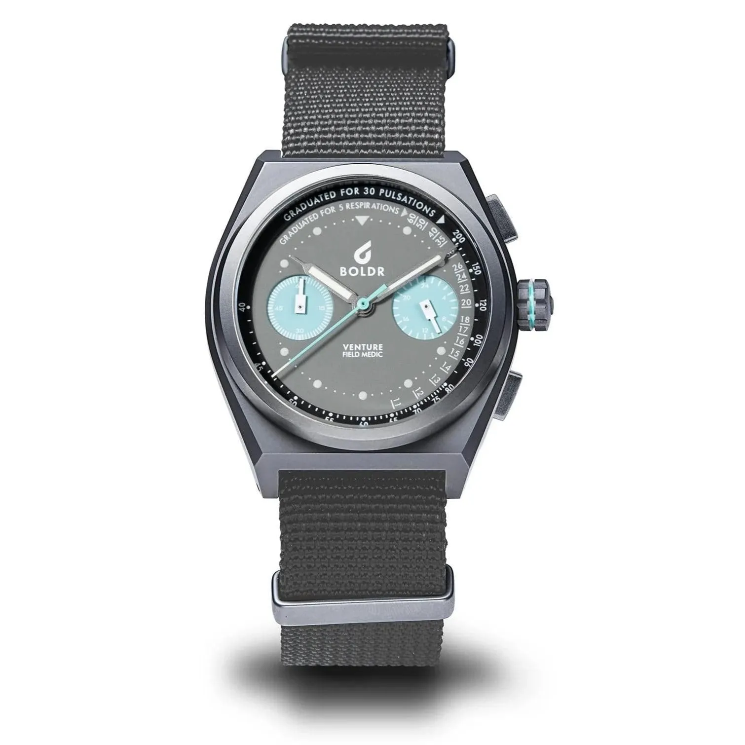 Boldr Venture Field Medic Chronograph Watch - Blue Lagoon