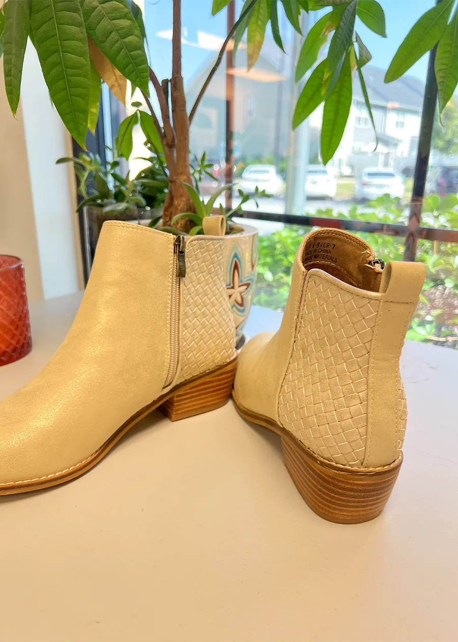 Corky Half N Half Boot-Gold Metallic