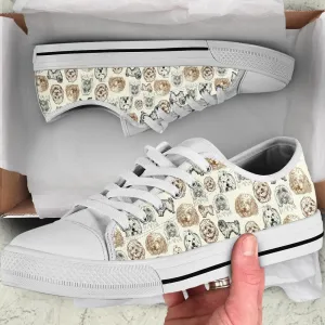 Coton De Tulear Low Top Shoes - Low Top Sneaker, Dog Printed Shoes, Canvas Shoes For Men, Women