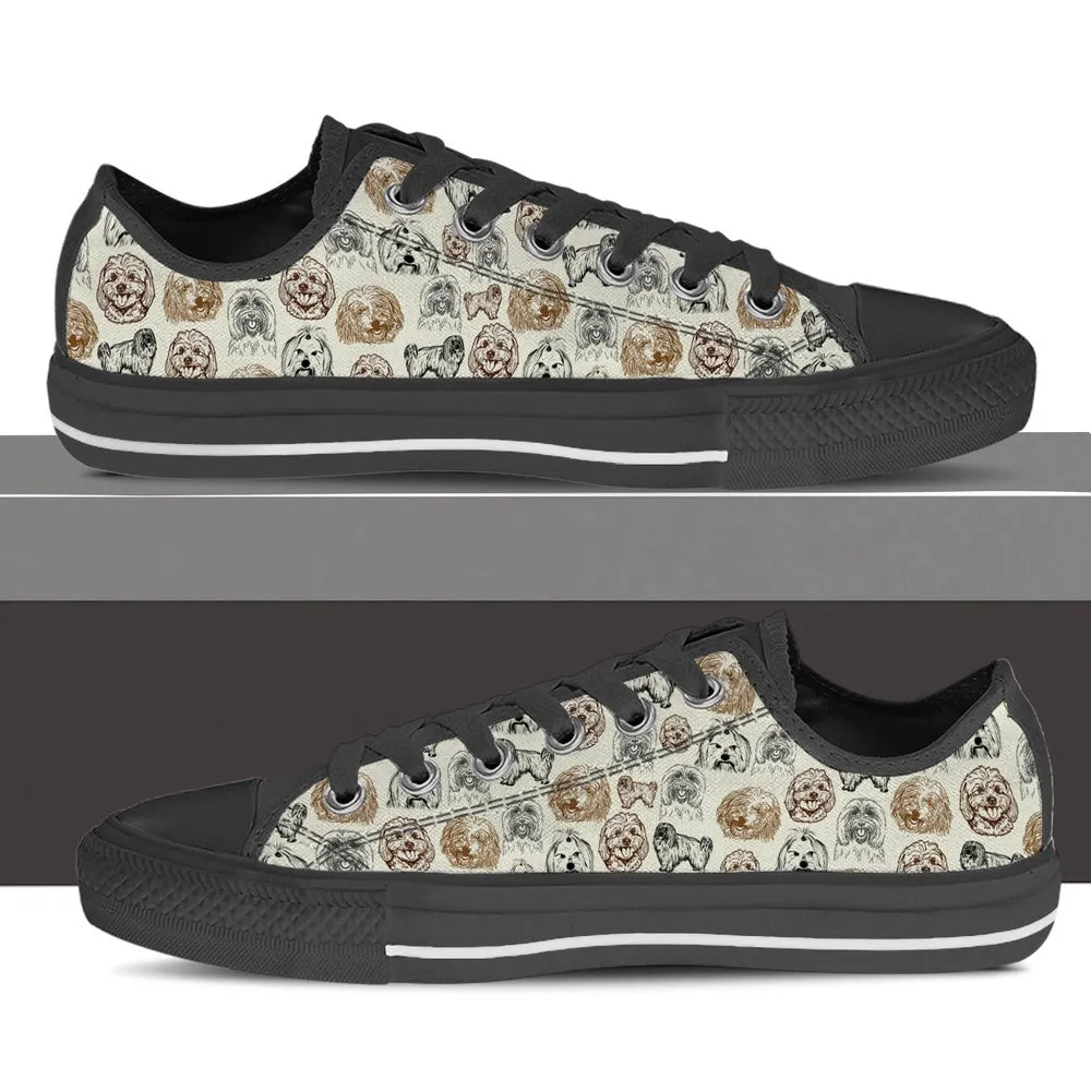 Coton De Tulear Low Top Shoes - Low Top Sneaker, Dog Printed Shoes, Canvas Shoes For Men, Women