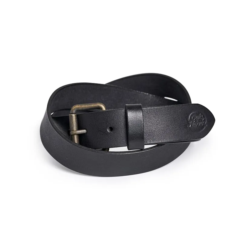 Daily Belt - Black / Antique Brass (34 mm)