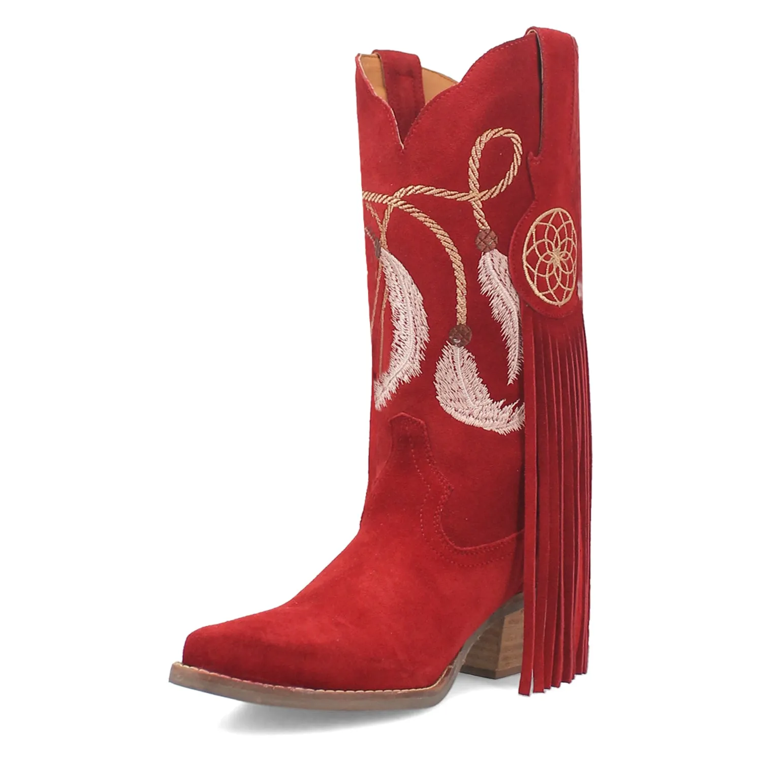 Dingo Womens Day Dream Red Leather Cowboy Boots