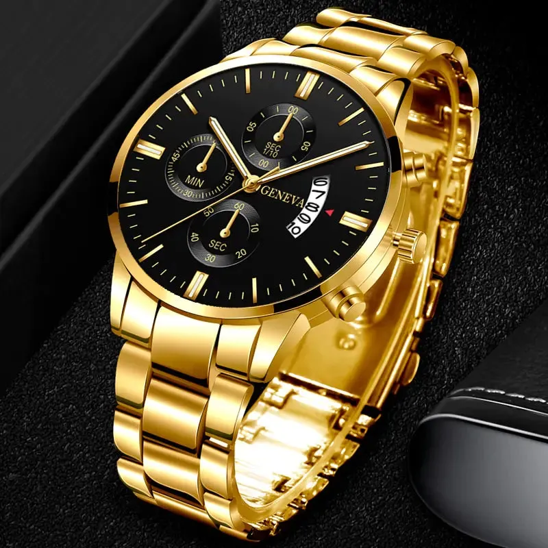 Fashion Mens Stainless Steel Quartz Watches