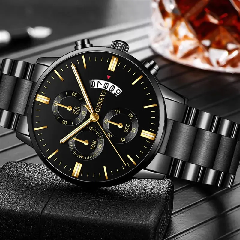 Fashion Mens Stainless Steel Quartz Watches