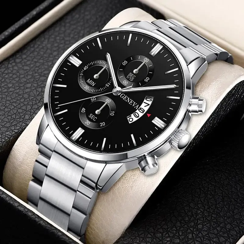 Fashion Mens Stainless Steel Quartz Watches