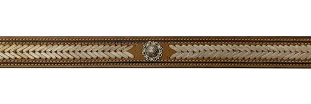 Gem Dandy Men's Brown Western Floral Belt