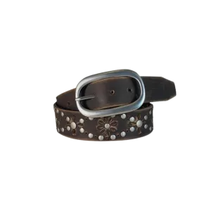 Gem Dandy Women's Cowgirls Rock Brown Belt