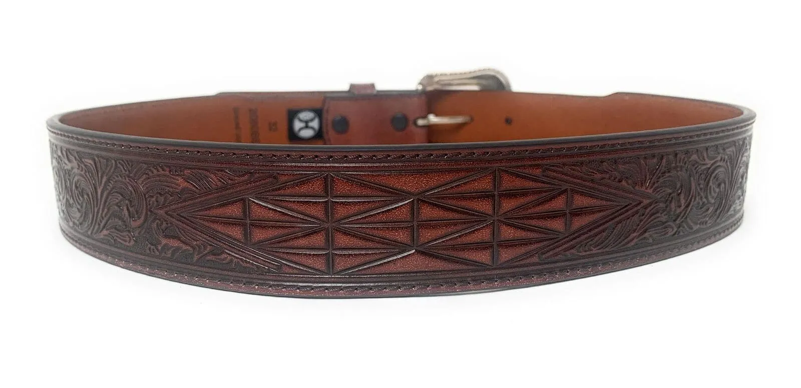 Hooey Leathers Men's Tapered Geo & Floral Belt