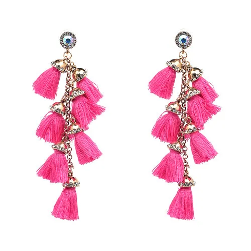 Hot sale New FIRENZE FRINGE DROPS earrings fashion women statement dangle T Earrings for women JEWELRY