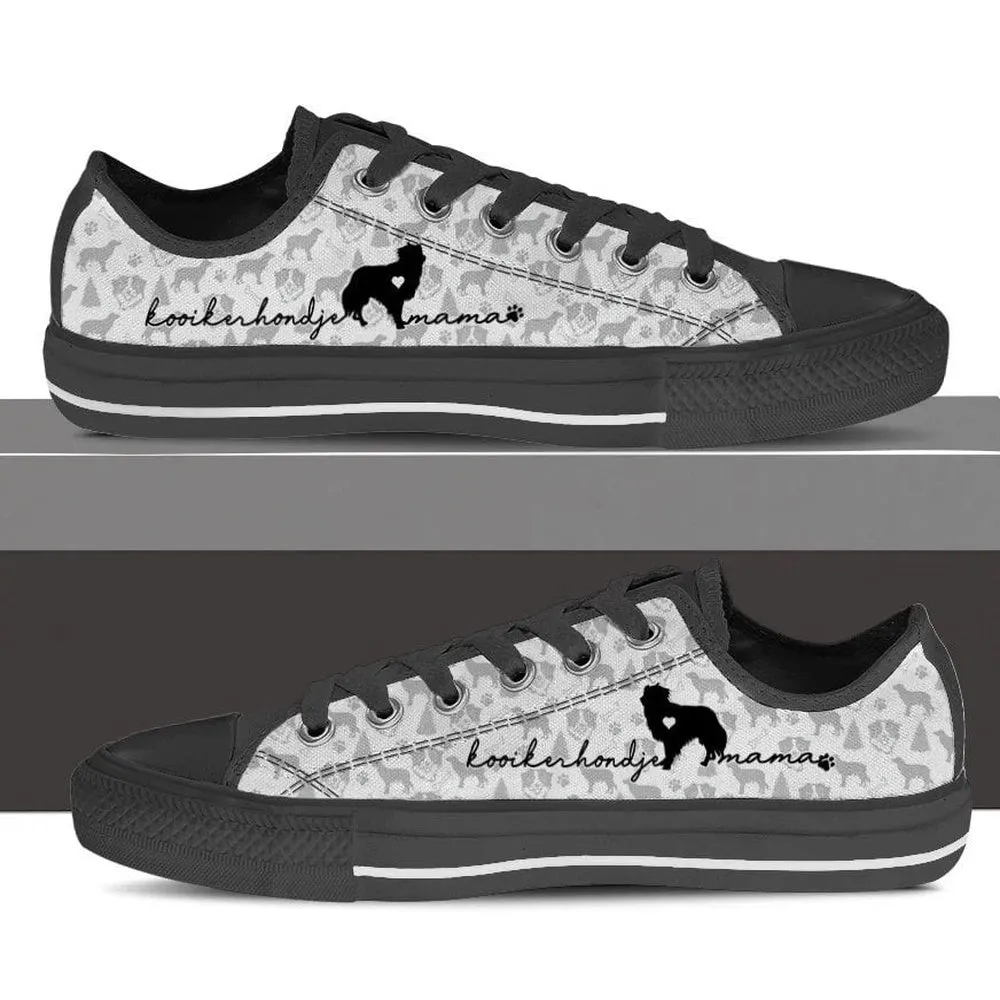 Kooikerhondje Low Top Shoes, Dog Printed Shoes, Canvas Shoes For Men, Women