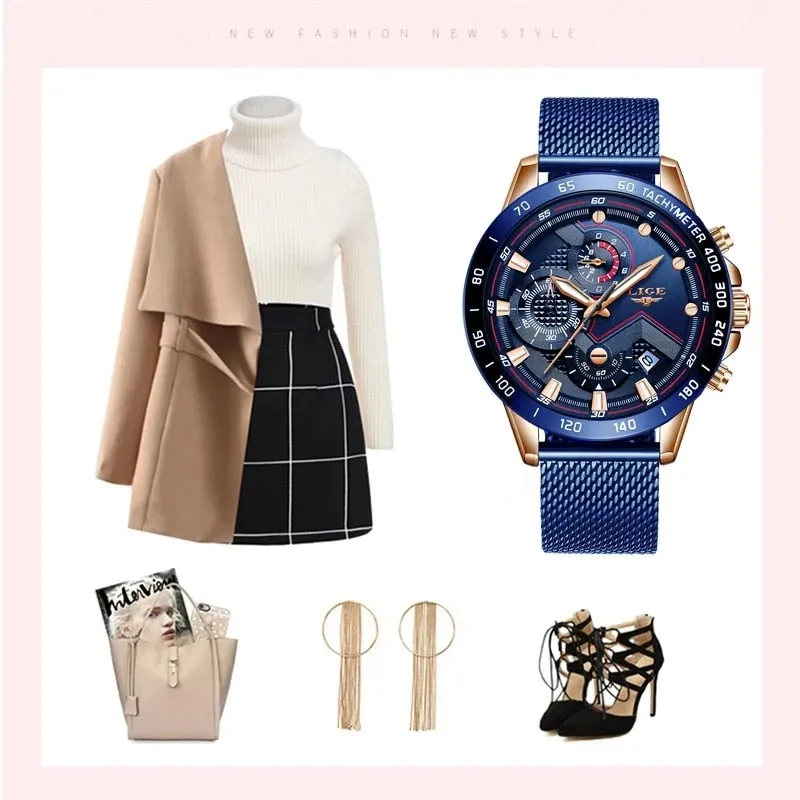 Luxury Fashion Women Waterproof  Watches