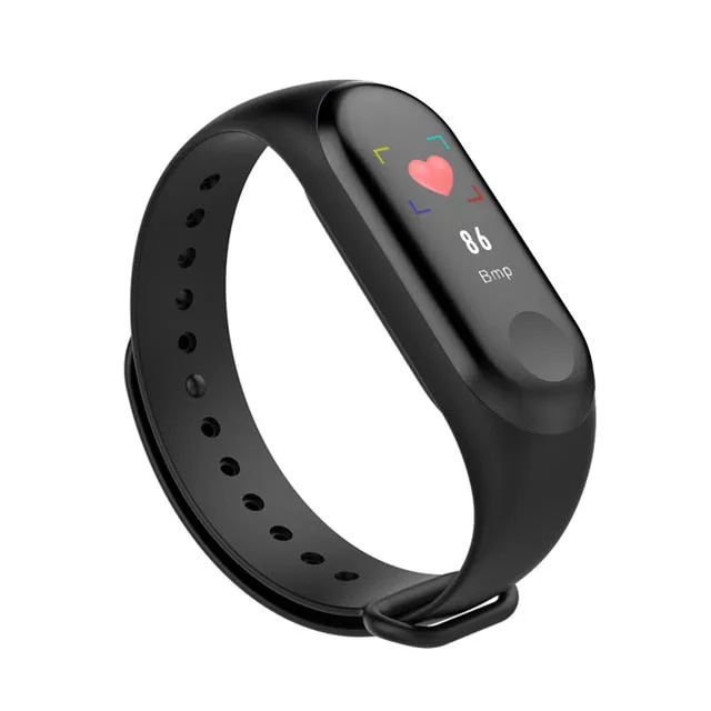 M4 Water-resistant Smart Fitness Band (with a Colour Screen, Fitness Tracker, BP, Heart Rate Monitor)