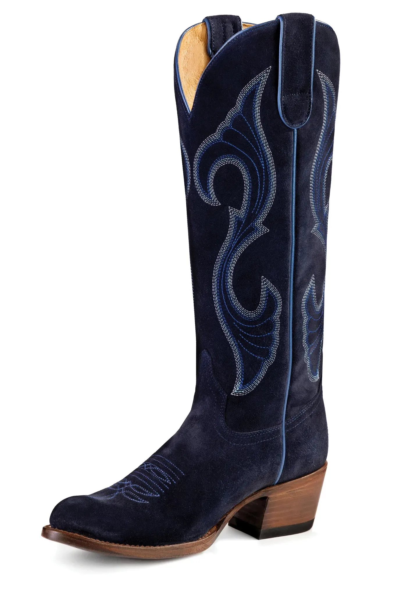 Macie Bean 15" Marine Blue Suede "Midnight In Paris" Boots - M5227