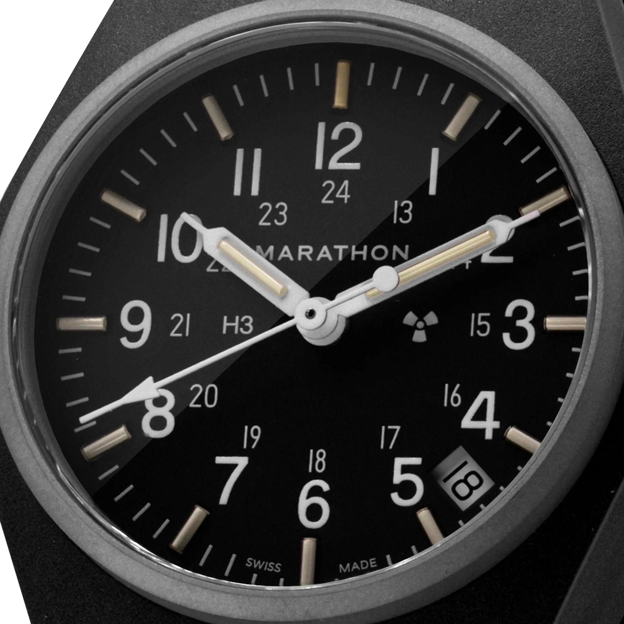 MAR Watch General Purpose Black Quartz With Date GPQ