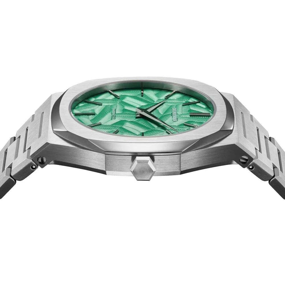 Men Ultra Thin Green 40mm Watch