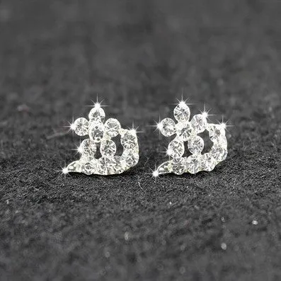 min $ 7 (mix order)  Hot Selling Earring 2017 Fashion Brand Rhinestone Stud Earrings Women Alloy crystal Studs Earring For Women