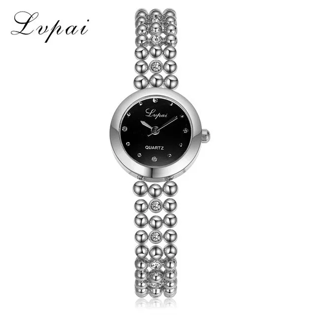 New Lvpai Fashion 2017 Luxury Rhinestone Watches Women Stainless Steel Quartz Watch For Ladies Dress Watch Gold Bracelet Clock