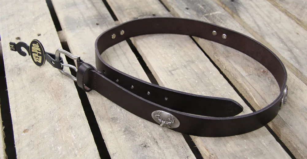 No Tip Leather Belt Brown Buck by Zeppelin Products