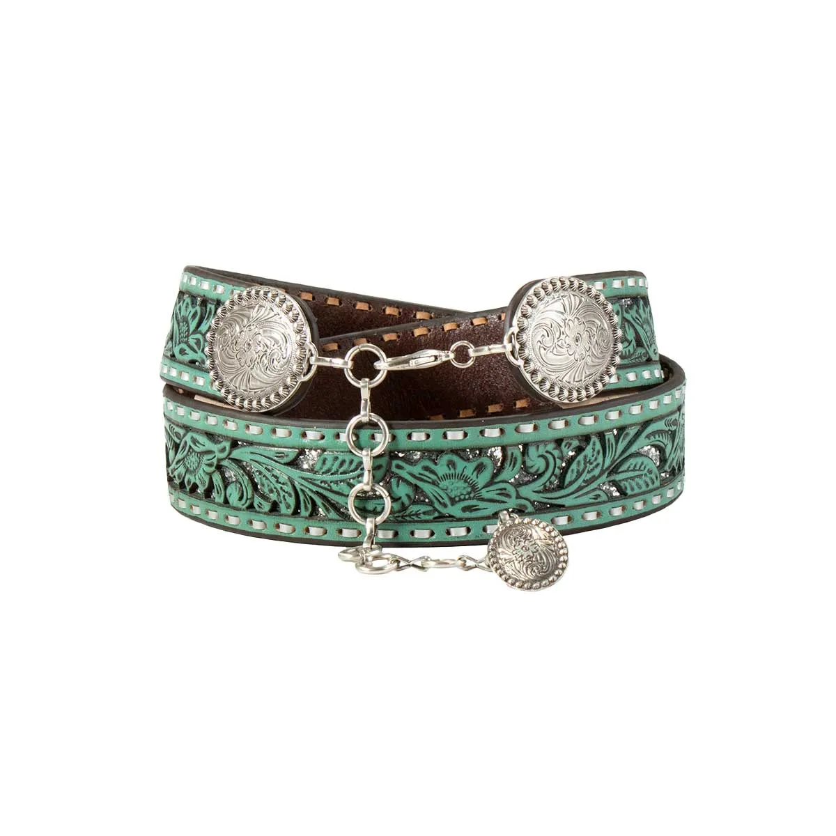 Nocona M&F Women's Leather Floral Filigree Belt