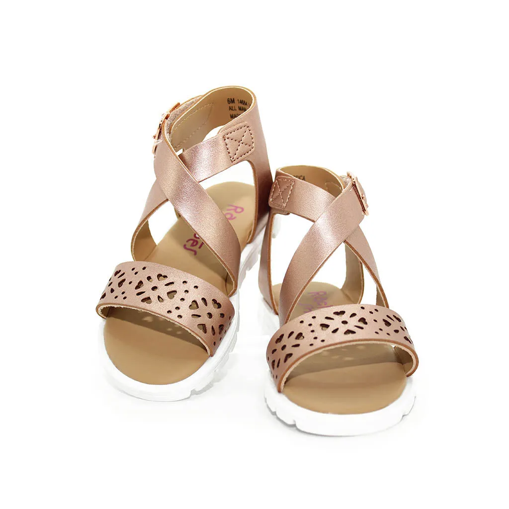 Rachel Lil Jessica Sandals Rose Gold Walkers Toddlers Girls - Kids Shoes