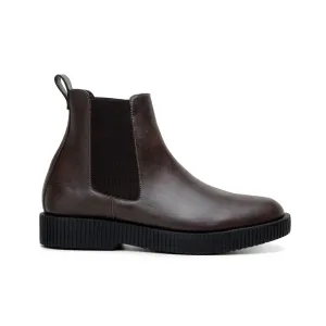 'Rafael' men's creeper sole chelsea boot in vegan leather by Zette Shoes - espresso