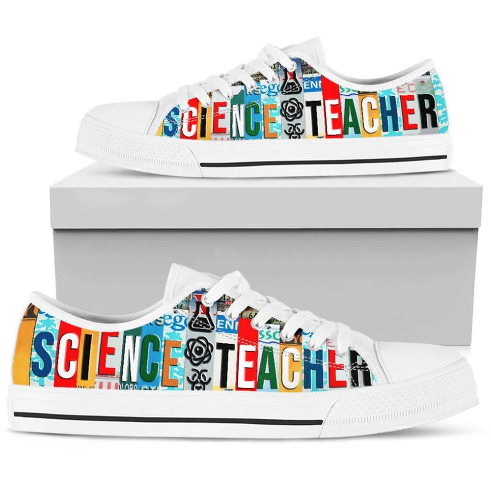 Science Teacher Shoes Shoes License Plate Shoes for Mens, Teacher Shoes, Low Top Sneakers