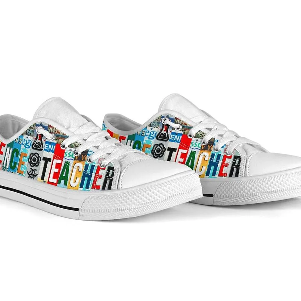 Science Teacher Shoes Shoes License Plate Shoes for Mens, Teacher Shoes, Low Top Sneakers