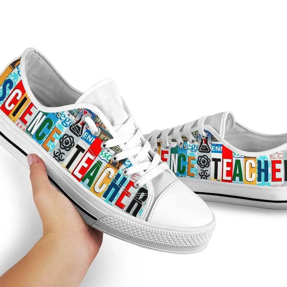 Science Teacher Shoes Shoes License Plate Shoes for Mens, Teacher Shoes, Low Top Sneakers