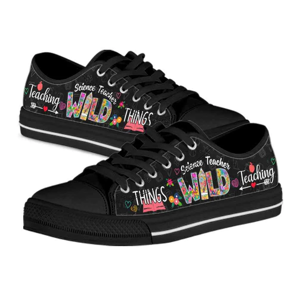 Science Teacher Teaching Wild Things Low Top Shoes, Teacher Shoes, Low Top Sneakers