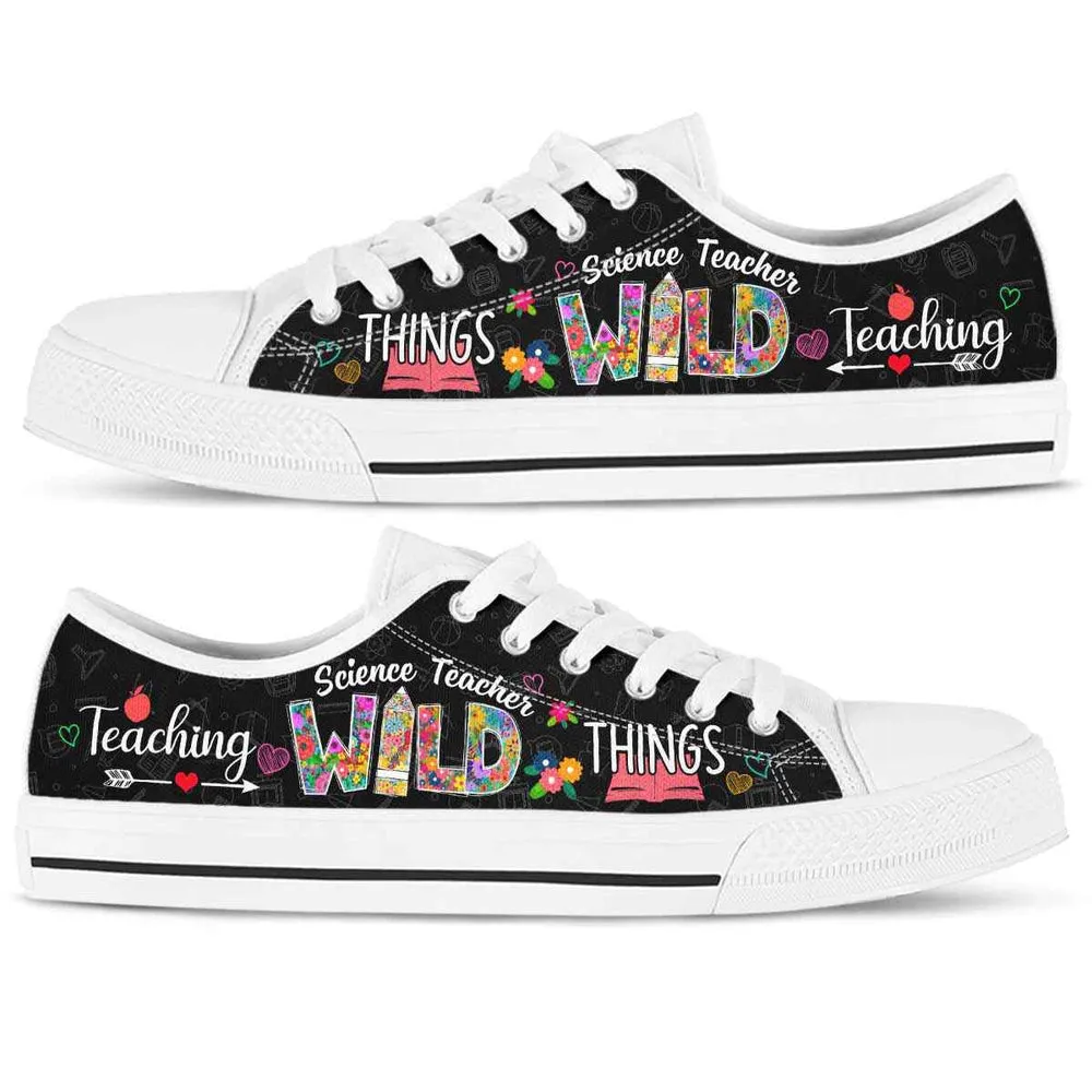 Science Teacher Teaching Wild Things Low Top Shoes, Teacher Shoes, Low Top Sneakers