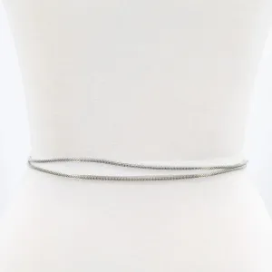 Silver Metal Double Cable Chain Belt