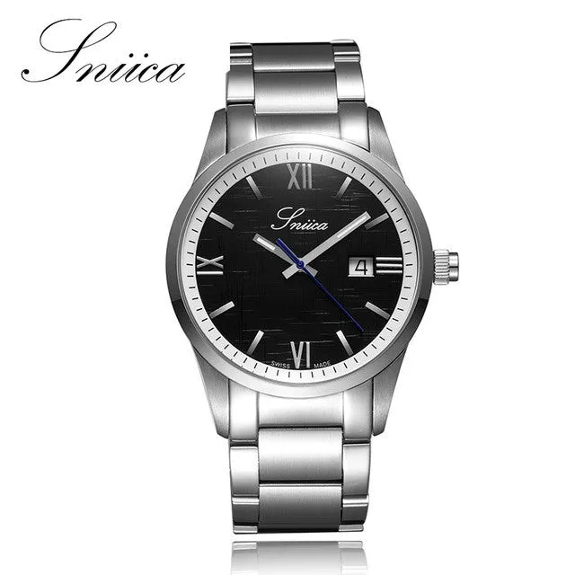 SNIICA New Quartz watch men 316L fine steel Watchband Wristwatch Italy brand Swiss movement watches relogio masculino SN2701