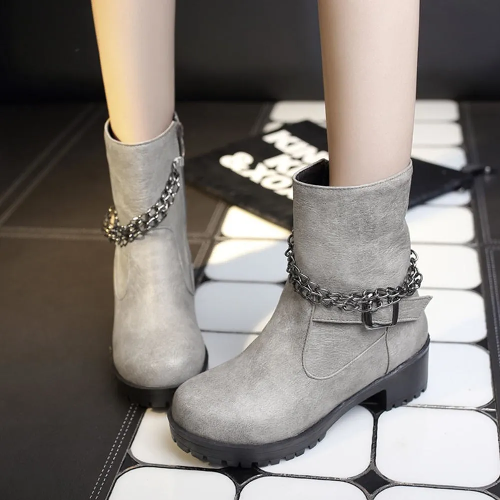 Square Heels Fashion Best Quality Martin Boots