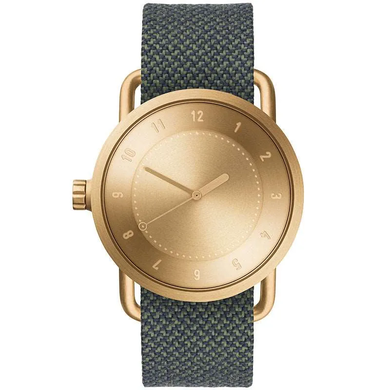 TID No.1 Gold Dial / Green Nylon Strap / Gold Buckle