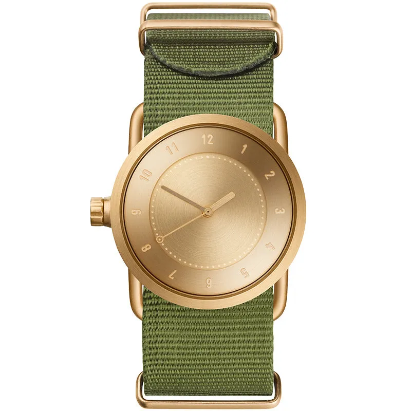 TID No.1 Gold Dial / Green Nylon Strap / Gold Buckle