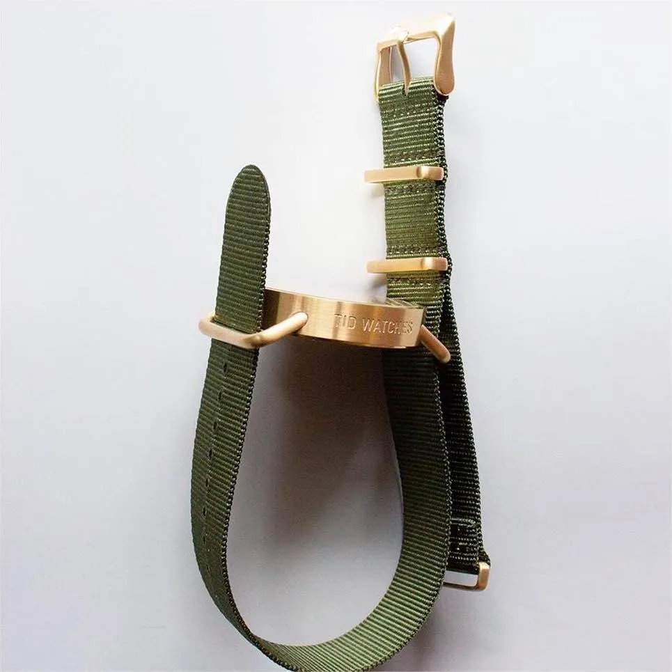 TID No.1 Gold Dial / Green Nylon Strap / Gold Buckle