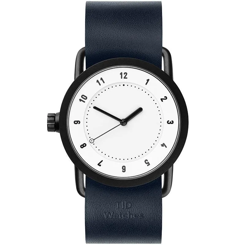 TID No.1 White Dial / Navy Leather Strap / Black Buckle