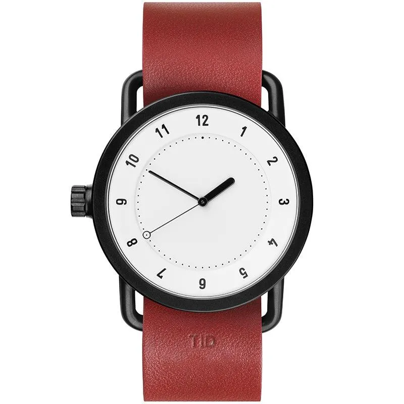 TID No.1 White Dial / Navy Leather Strap / Black Buckle