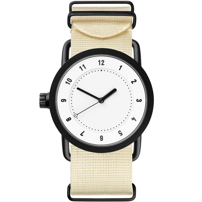 TID No.1 White Dial / Navy Leather Strap / Black Buckle