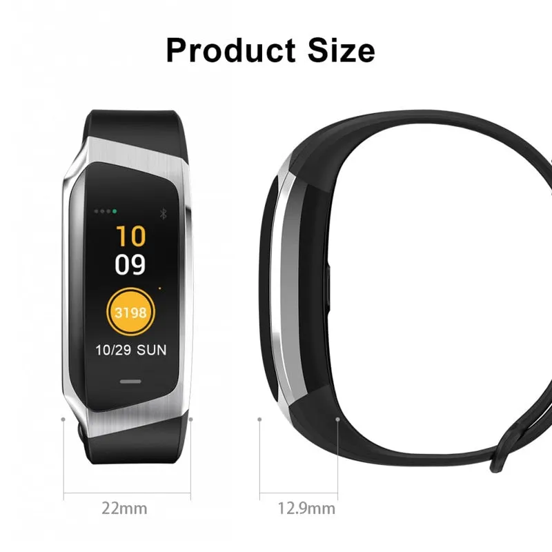 Tonbux E18 Smart Band with Fitness Tracker, Blood Pressure & Heart Rate Monitor