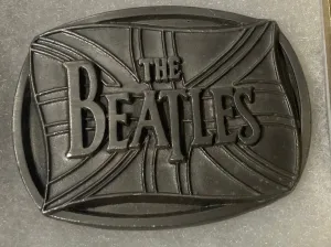 Vintage 1992 Metal Belt Buckle, The Beatles, Music, London, John Lennon, Nice Western Design, 3" x 2 1/4", Heavy Duty, Quality, Thick Metal