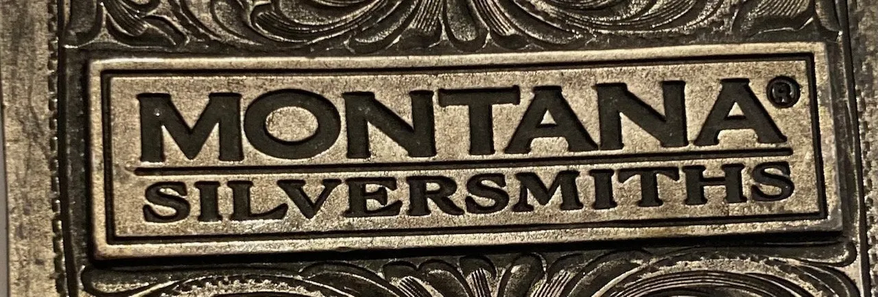 Vintage Metal Belt Buckle, Montana Silversmiths, Longhorn, Bull, Nice Design, 4" x 2 1/2", Heavy Duty, Quality, Thick Metal, Made in USA